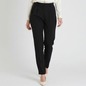 Louis Feraud Vintage Elegant Brown Wool Straight leg Dress Pants Trousers 14 B30